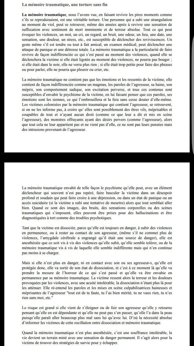 rabatel_marie's tweet photo. @MiKohiyama @RixainMP @Sophie_Auconie @erwanbalanant @Jean_Mokhtar @Onlygold20 @Vtemprement @aludv @AndreaBescond @laurentboyet @NBelloubet @MarleneSchiappa Très dur d'entendre #MémoireTraumatique et faux souvenir dans la même phrase.Le jour où la bombe traumatique explose, reviviscence/flashback paralysent, replongent face �� la mort #Calmettes vous rendez coupable la victime du fonctionnement de son cerveau 😭😭😭😭
@memoiretrauma https://t.co/jfQcvdt0Pe