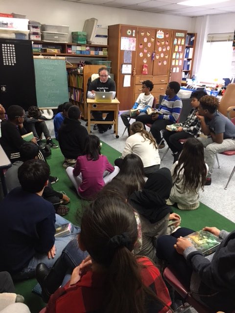 ColarossiChris's tweet photo. Happy World Read Aloud Day! Love discussing inner dialogue with the 5th and 6th graders... #windowwizard @shawaveschool @MrsLRosenthal https://t.co/B9rzzF1RM4