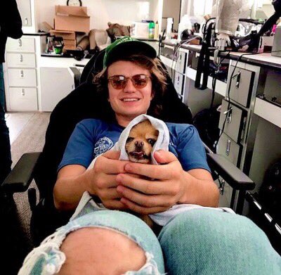 CURTiSGTFO's tweet photo. So I learned today that Spade's dogs initials are also CJ and now we're best friends just so everybody knows https://t.co/WQs27qI7hF