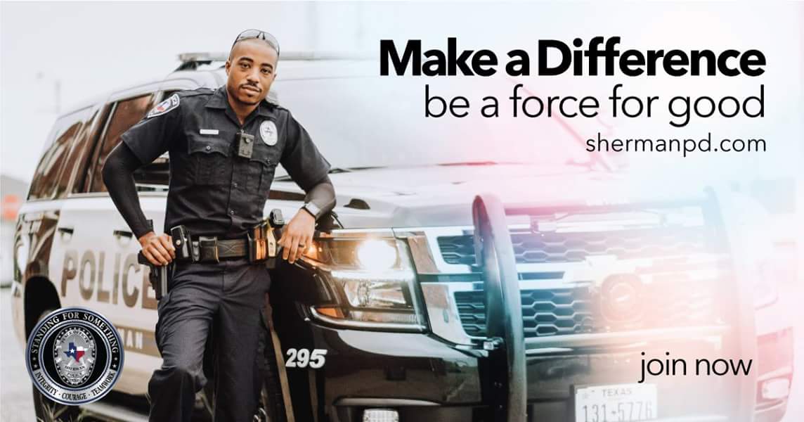 Have you ever considered a career in law enforcement? The Sherman Police Department is recruiting its next class of officers! Our next entry test is scheduled for March 31, 2018.  Visit shermanpd.com for more information and to register for the test!