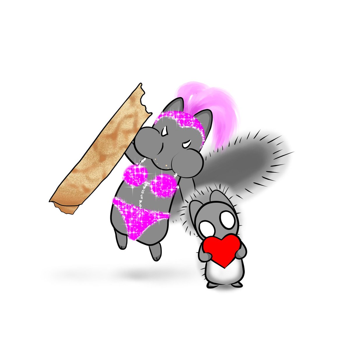 TessaCheung1's tweet photo. Happy #1stFebruary! My #squirrels are so excited that they're celebrating a bunch of February events at once. #pinchpunchpost #squirrel #squirrelwar @pinchpunchpost https://t.co/VRJs9wf2PY