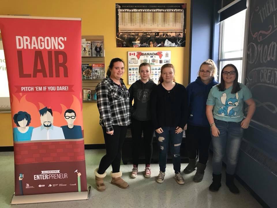 FRJHschool's tweet image. Congratulations to the winning Dragons’ Lair team from Frank Roberts Junior High who will move on to the Provincial Dragons’ Lair competition in the spring! 💥
