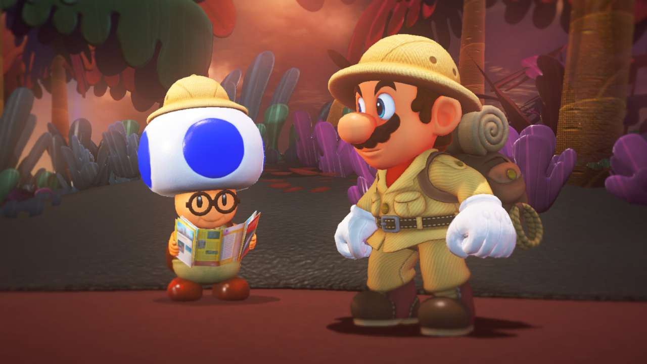 スーパーマリオ オデッセイ おはようございます マリオの横にいるのが ヒントキノピオ です コイン50枚でパワームーン の場所を教えてくれる頼もしい存在 パワームーンが見つからないとき ちょっと話しかけてみてください T Co Tiwwpdxchj