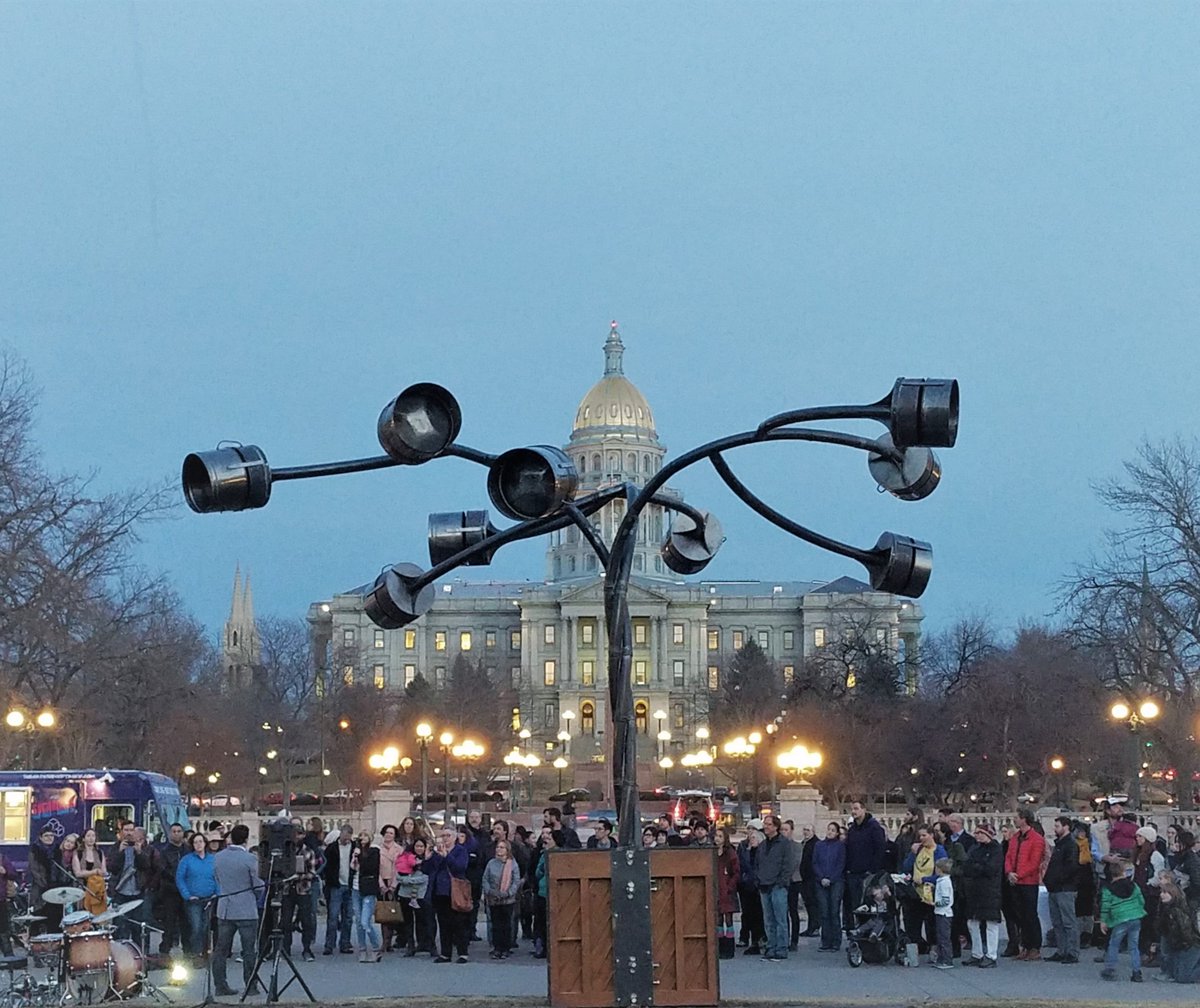 CivicCenterPark's tweet photo. It's about shared experiences and open, public, free access to art right here in #Denver.  It's waiting for you! #TreeofTransformation @CivicCenterPark https://t.co/A0ydAbxlJD