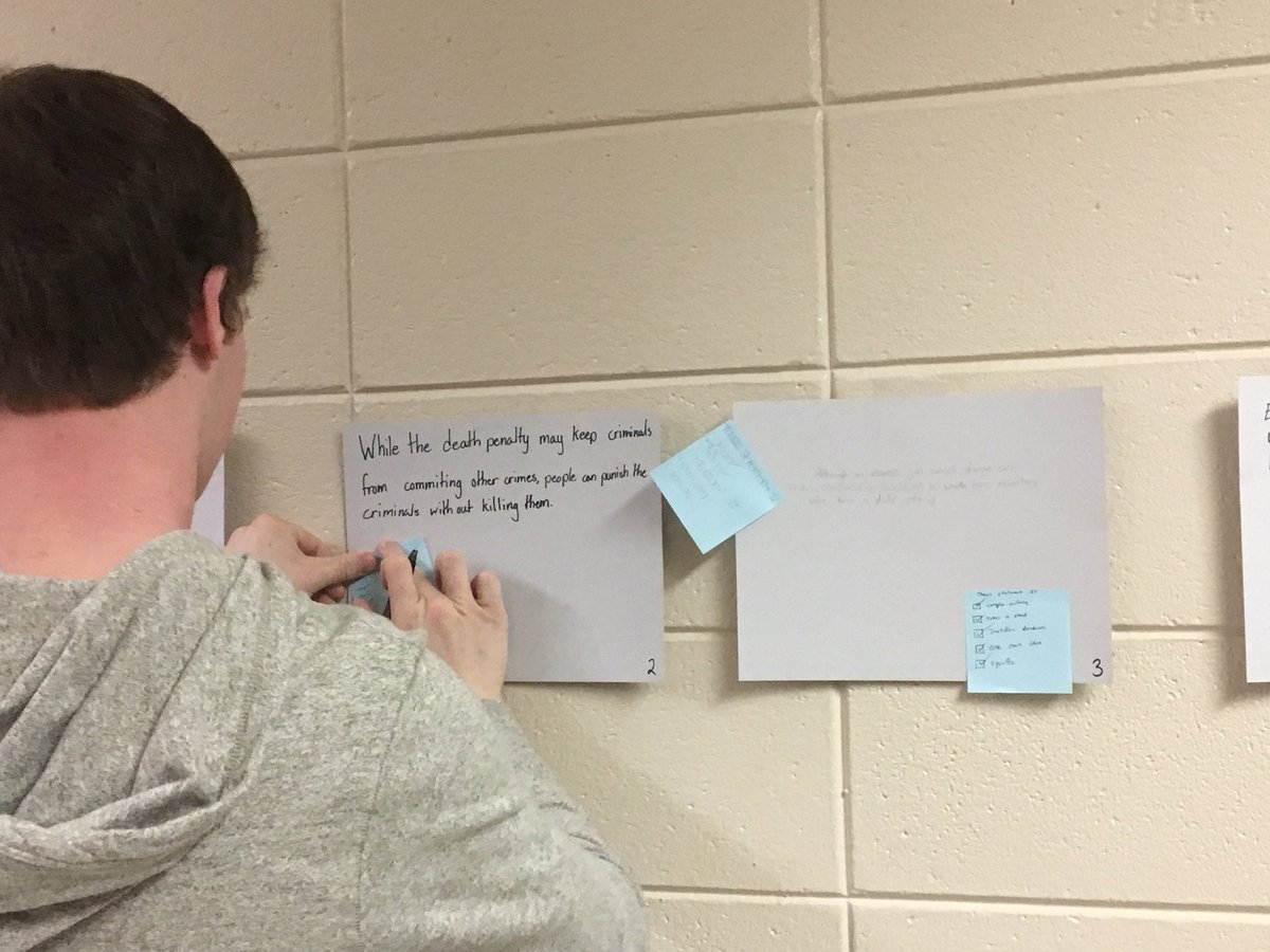 mswilsonsmind's tweet photo. Taking writing #backtobasics analyzing thesis statements! #growingpains #writing #studentvoice #successcriteria @tmnoe @Ainsleybr https://t.co/smzGOj6aiO