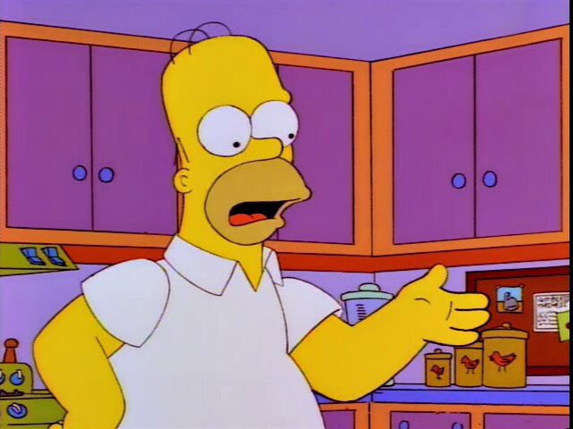Simpsons_tweets's tweet photo. “Well, crying isn't gonna bring him back, unless your tears smell like dog food. So you can either sit there crying and eating can after can of dog food until your tears smell enough like dog food to make your dog come back, or you can go out there and find your dog.” https://t.co/Ss1dwg1N8f