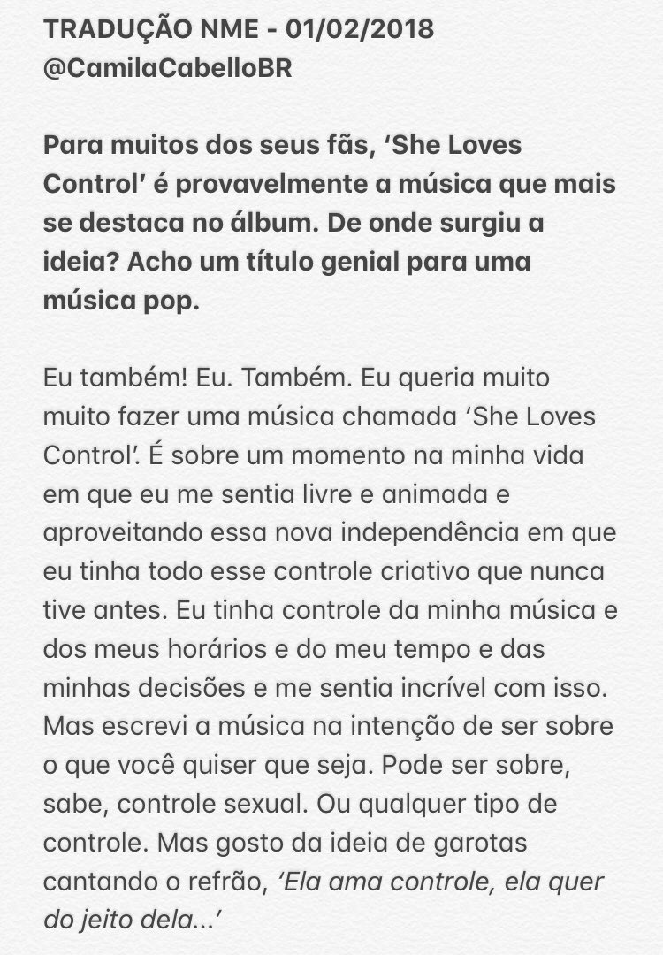 Portal Camila Brasil on X: TRADUÇÃO