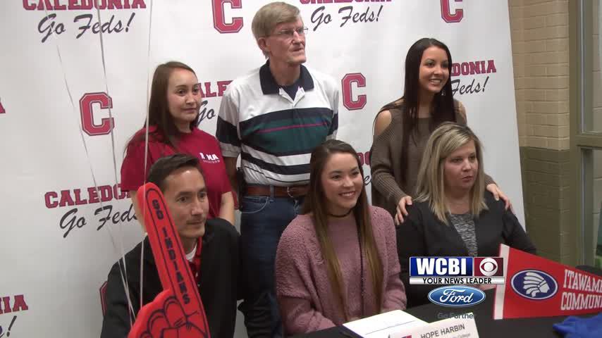 WCBINEWS's tweet photo. Video: Caledonia's Hope Harbin Signs with ICC Softball #WCBI https://t.co/nZWbWhoMAS https://t.co/xaggPAVN62