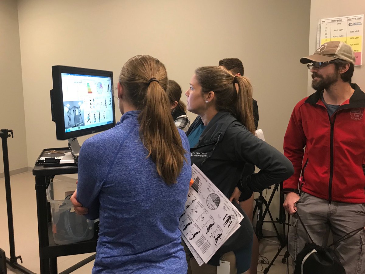 JamieCheever's tweet photo. @twincitiesortho teaching @TeamUSAMN how to run (more efficiently). https://t.co/STeADH0Tni