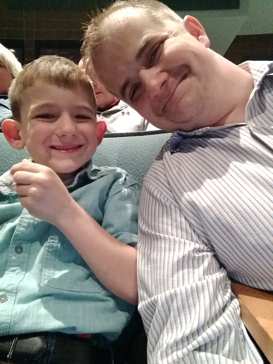 A couple guys REALLY pumped for theatre! <a href="/SouthTheatre/">Salina South Theatre</a>