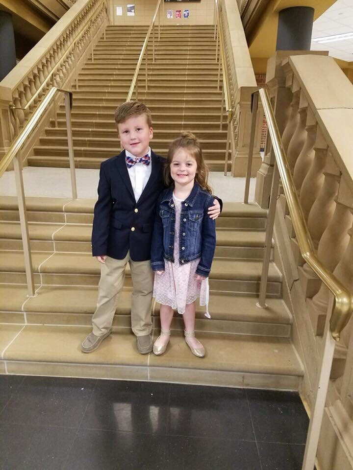 CokerElementary's tweet photo. Landry Davis and Urban Reed represented Coker extremely well tonight at the State of the School System. We had some awesome teachers in attendance as well. https://t.co/LoH70krXeB