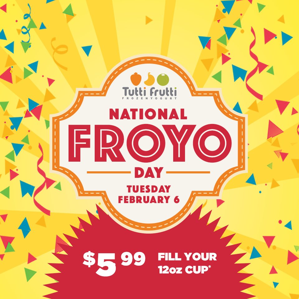 National Froyo Day is Feb 6th! Fill a 12oz Cup for just $5.99 at all three Calgary locations. #yyc #froyolove