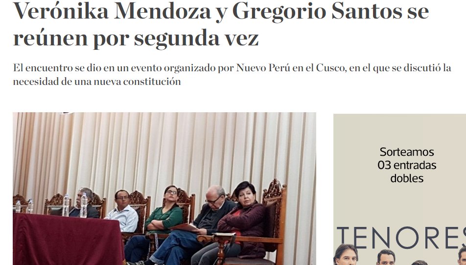 Nada es coincidencia, recordemos la reunión de Verónika Mendoza y Gregorio Santos de hace unos días. Coincidiendo en tener “un proceso transitorio para la gobernabilidad” y cambio de Constitución.