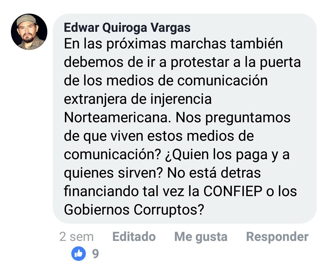 Regresando a Quiroga, miren como amenaza con más "marchas" y también sus seguidores.¿Notan la mezcla del comunismo e islamismo?