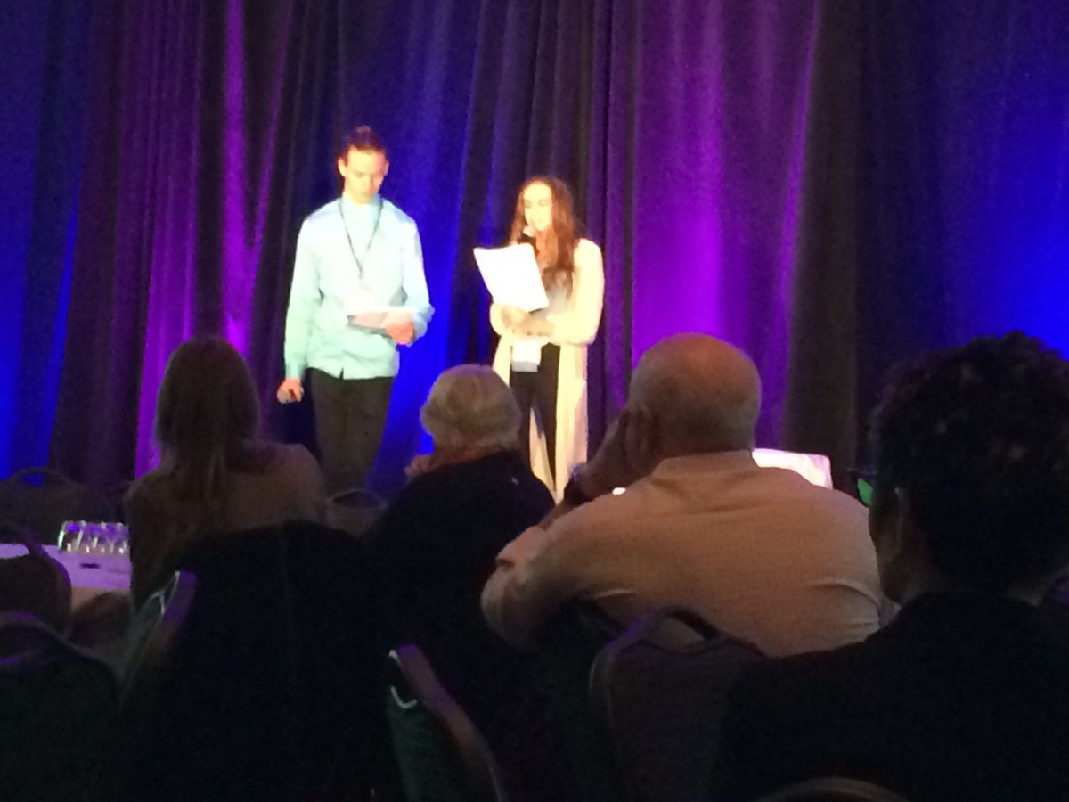 EverActiveAB's tweet photo. Our student hosts kicking off #Pechakucha Daring Ideas at #EASSTF #EASDaring https://t.co/eKigzyc6sr