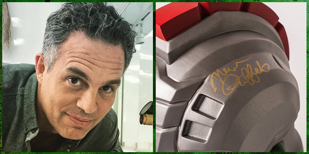 Yep! Our friend <a href="/MarkRuffalo/">Mark Ruffalo</a>'s autograph graces our #GoBig #Hulk figurine. Gotta love our Avengers family!