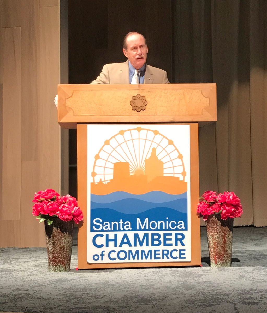 SM Mayor Ted Winterer and CM Rick Cole give remarks at the 2018 SM State of the City