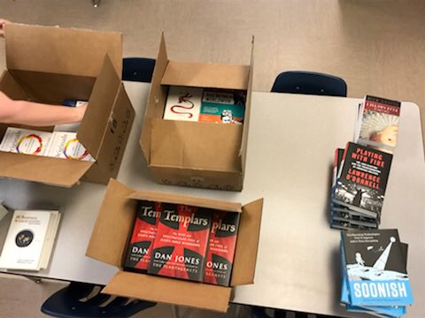 Jlkuskey's tweet photo. They're here! Pick up your @penguinrandom book club books during HR tomorrow! https://t.co/vaxlaZzv8W