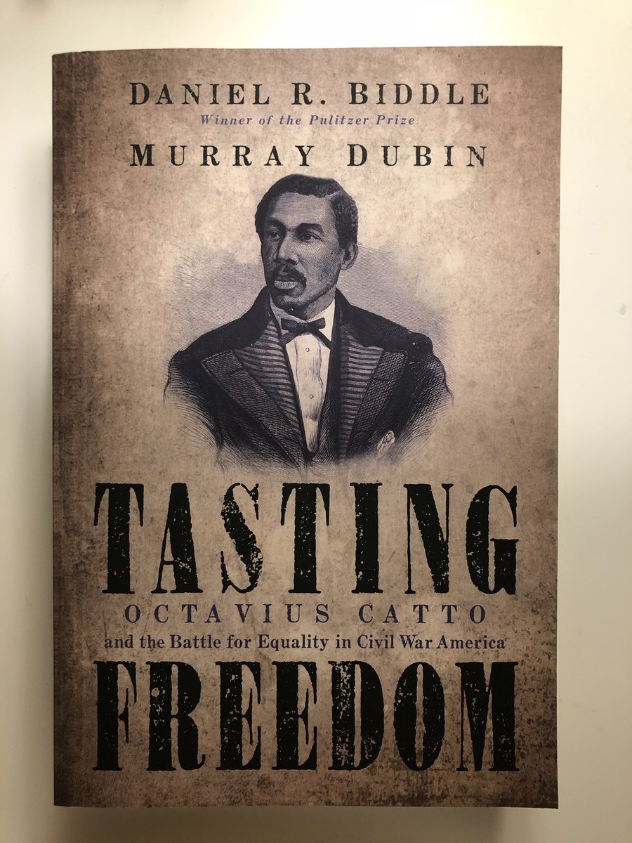 davidkrueger01's tweet photo. A great event tonight at the @FreeLibrary on the legacy of #OctaviusVCatto for the 21st Century. I also picked a copy of Tasting Freedom from @TempleUnivPress. #PublicHistory https://t.co/9EJHFfyt9g