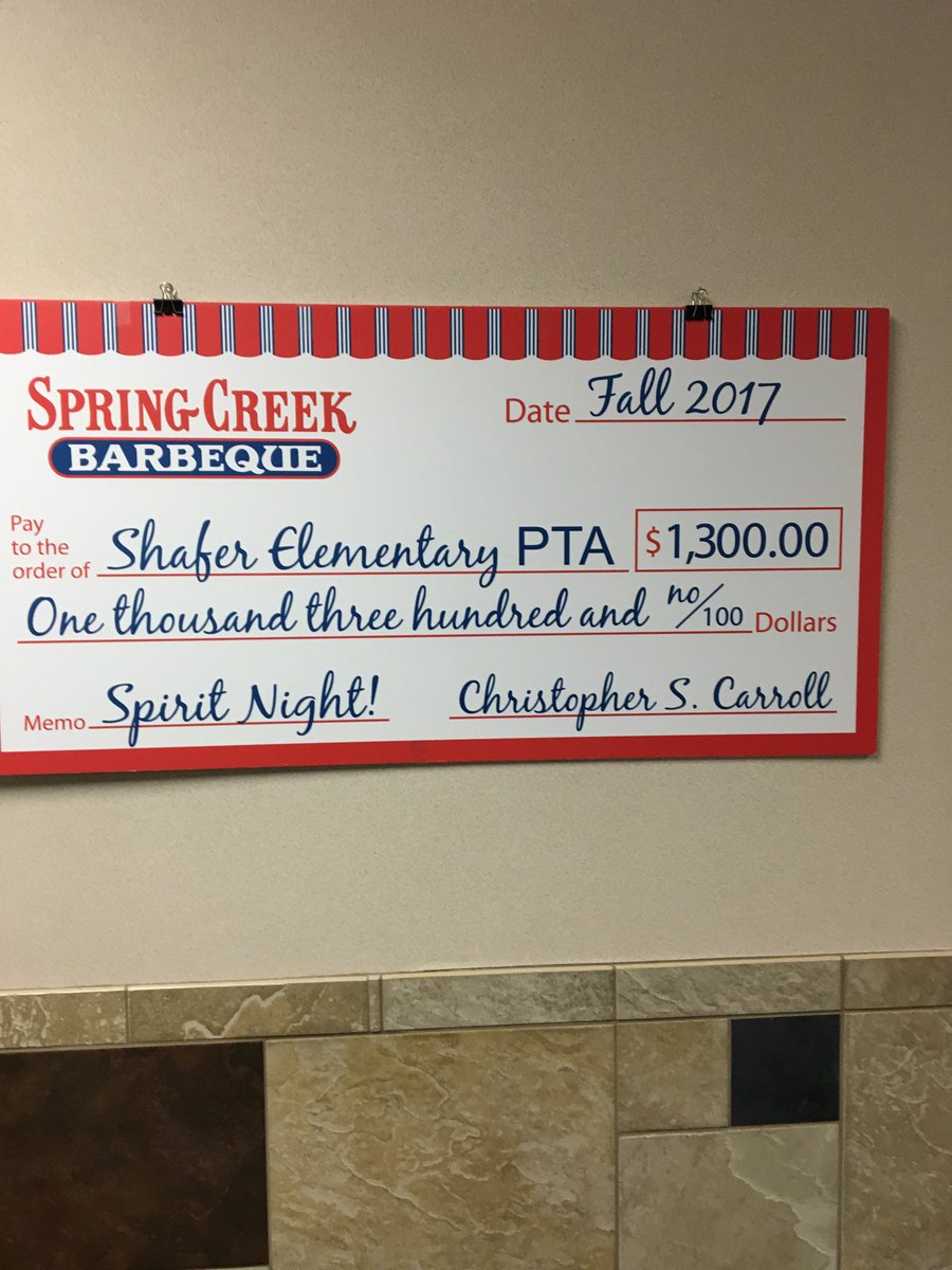 Way to go Shafer Silver knights !  Thank you Spring Creek for your generous donation! #fpseuknights