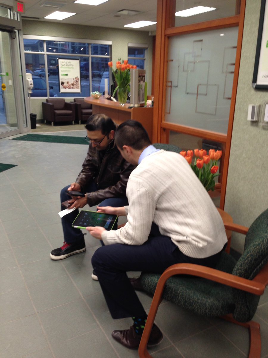 GreinKrystal's tweet photo. Matt at Paisley Road teaching our client about mobile deposits. #DYK @RorkeKathleen @robertopaesan @MarcoDM_TD @JayChibba @talar_caetano https://t.co/IGZ7cETUlE