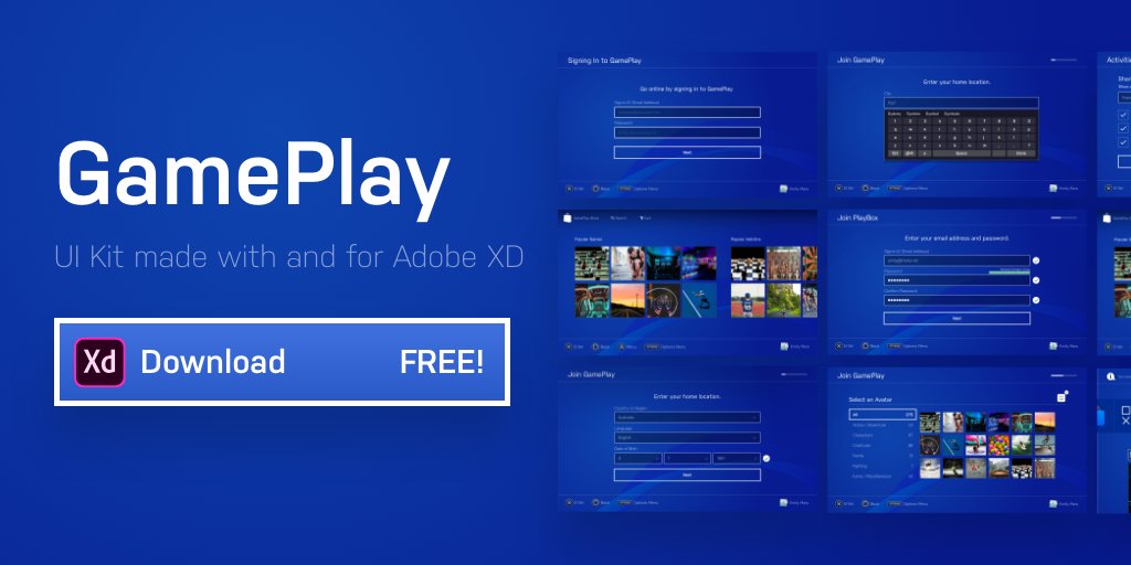 Mizko Incase You Missed It Yesterday 5 Free Ui Kits Were Released For Adobexd Gameplay A Ui Kit Made For Adobexd To Help Game And Console Designers Kick Start
