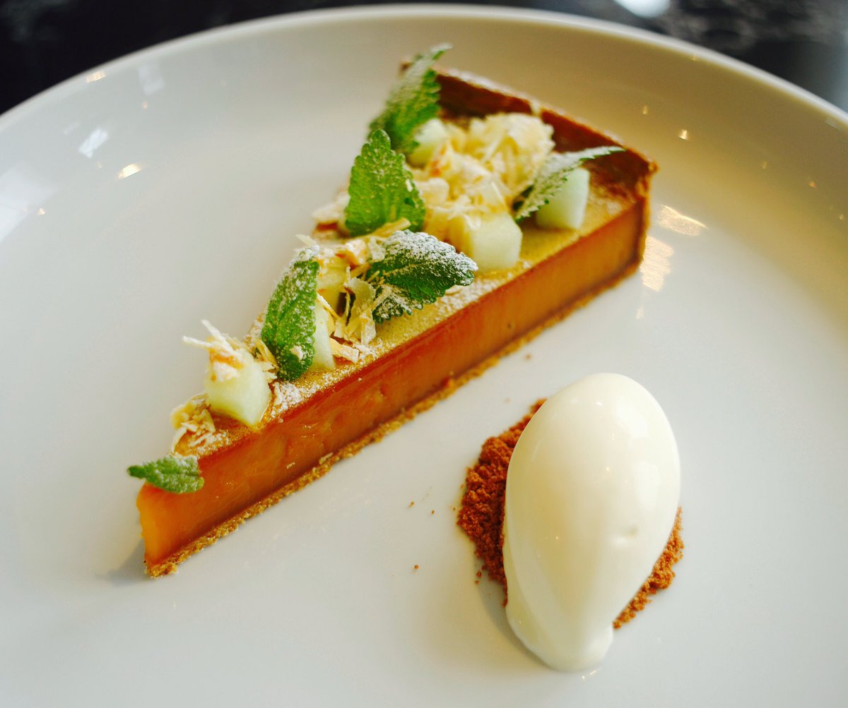 Salt caramel tart crème fraîche apple #newrestaurant #margate #finedining #headchef #foodporn #pastry #foodie #foodheaven #theoldpostoffice