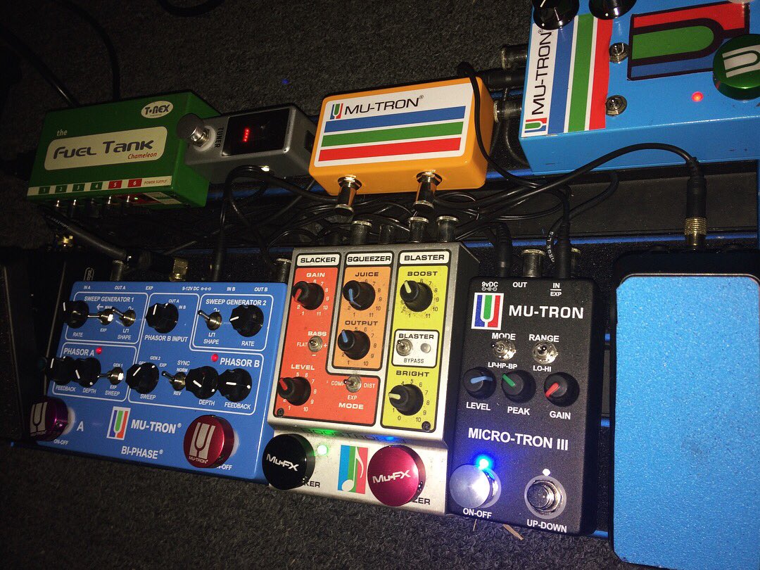 BarefootButtons's tweet photo. So stoked on this shot from our friends over at @mutronusa - amazing peeps over there! If you're going to be at NAMM make sure you hit them up and say hello! ✌🏼️Booth 1852 🤘🏼
.
#mutron #microtron3 #mutron3 #octavedivider #phasor2 #vintage #modern #barefootbuttons https://t.co/53a1bt2f6j
