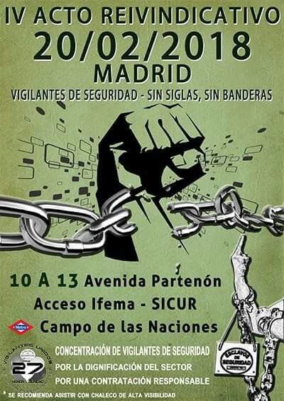 Próxima Concentración de Vigilantes de Seguridad en Madrid. DUa4_ZTW0AEfQmZ