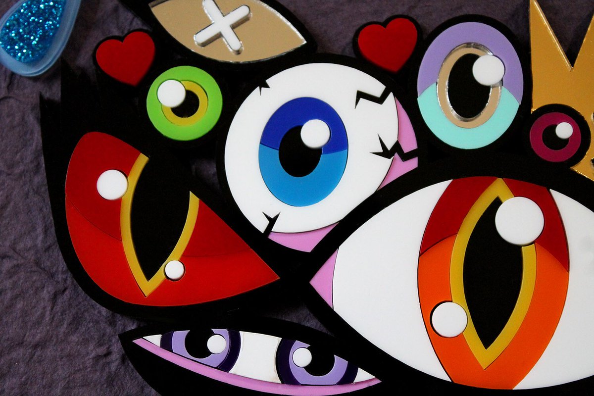 LefranCreative's tweet image. Custom eye necklace and earrings created for @sasha_velour 👁✨