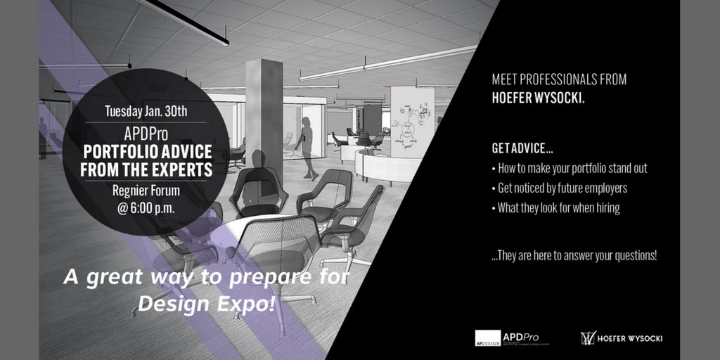 KStateAPDPro's tweet photo. Excited to have @HoeferWysocki in the building next week! Be sure to stop by the Welcome Desk to meet them and then attend their portfolio workshop later at 6 p.m. See you on Tuesday, Jan. 30th! #APDPro https://t.co/hbd2dFKfTb