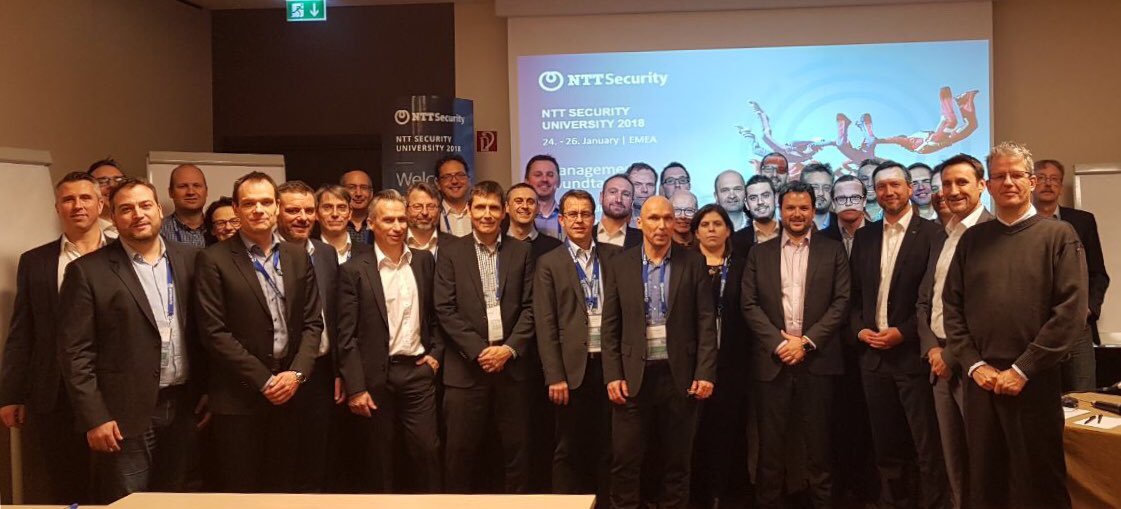 KaiGrunwitz's tweet photo. The Consulting Leadership Team - great session with our Global COO, Frank Brandenburg and myself 😎 at our #NTTSUniversity - I really enjoy working with all of you #cybersecurity #teamspirit #yeswecan 💪 #thankful https://t.co/HRzD9qKdVt