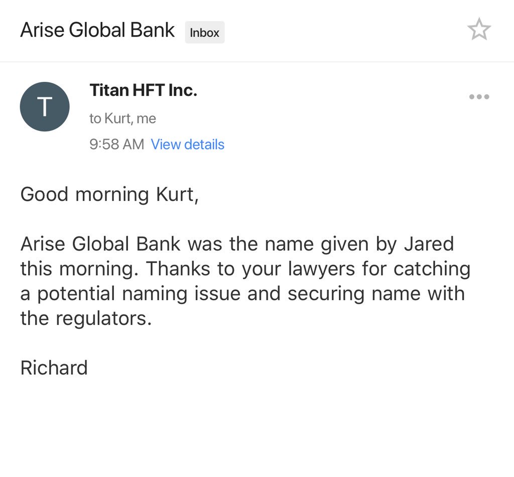 AriseBank tweet media