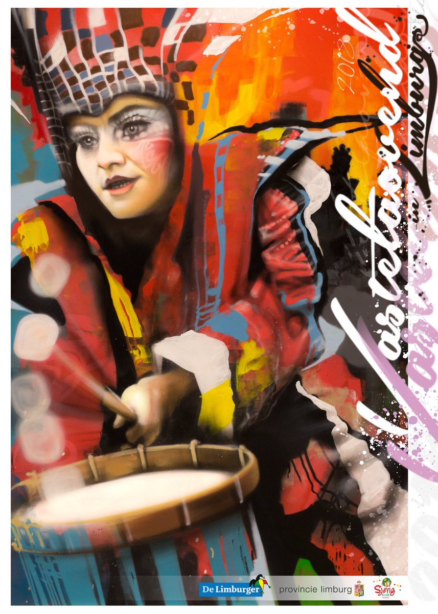 Ook het originele kunstwerk van de #Vastelaovend in Limburg poster 2018 van James Jetlag is te bewonderen bij de tentoonstelling @vanBommelvanDam &amp; <a href="/JocusMuseum/">JocusMuseum</a> op de Nieuwstraat 40-42 in Venlo. De serie compleet!