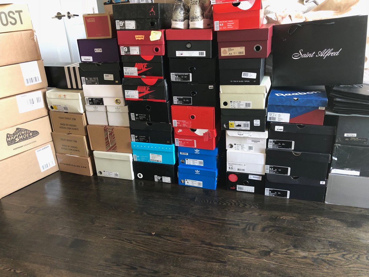 Taking inventory today 
Big thx to <a href="/SaintAlfred/">Saint Alfred</a> <a href="/DreamTownShoes/">Dream Town Shoes</a> for giving me the chance to grab some heat over the years!
