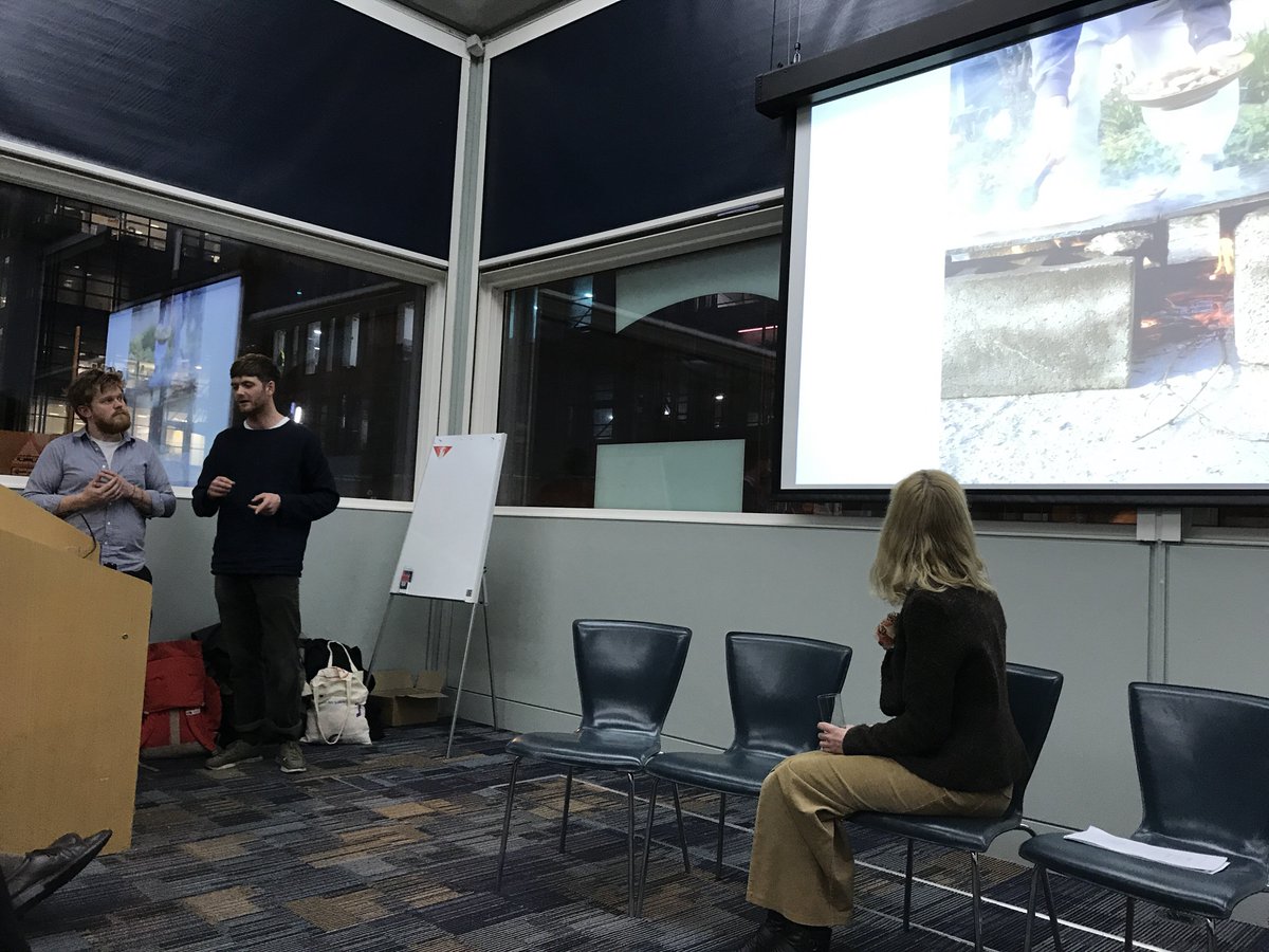 Joe Hartley and Sam Buckley discussing the home and lifestyle of the South Korean masters as being symbiotic with their craft @mcrartgallery <a href="/CastlefieldGall/">Castlefield Gallery</a>