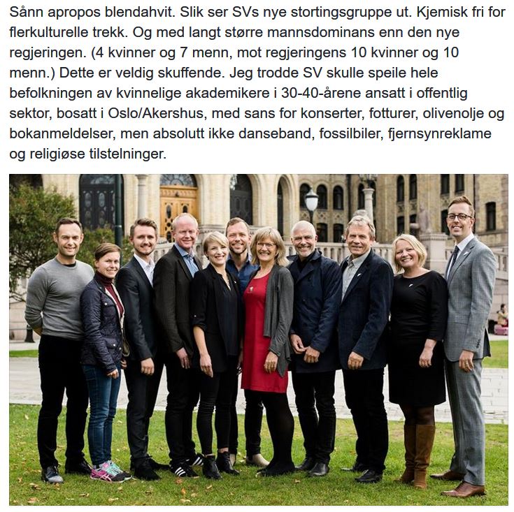 Oddingen's tweet photo. Kjetil Rolness er bare så slem med #MSM og spesielt @vgnett denne gangen da siden de har lansert begrepet "Blenda-hvit regjering". Journalistene foretrukne parti: @SVparti er ikke så mørkhudede de heller. Skjev kjønnsbalanse er det også. https://t.co/v9YArkOzcy