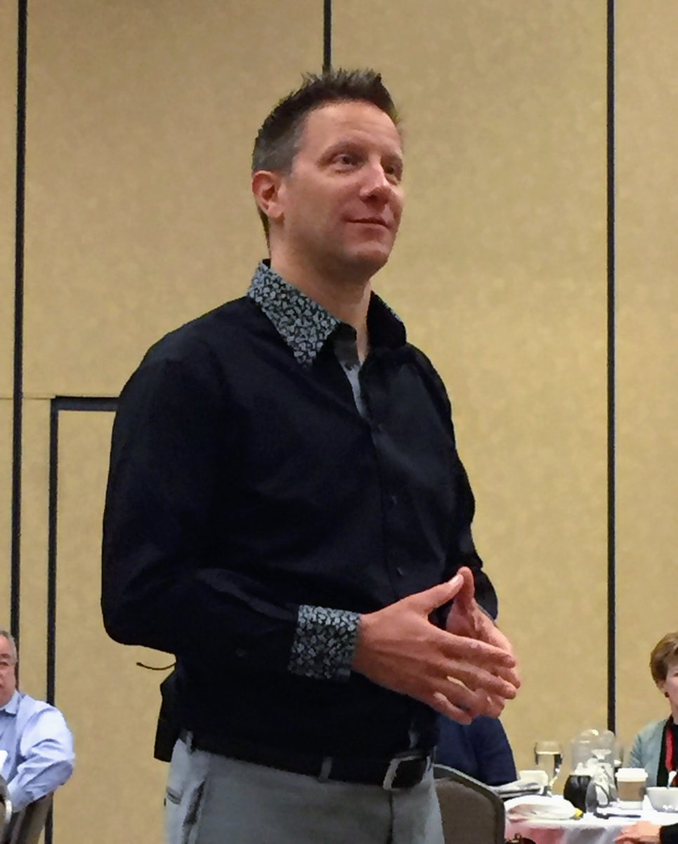 WPELRA's tweet photo. It's  a beautiful morning in Sheboygan, WI and the 2018 WPELRA ATC is off and running. We have a great turnout this year and looking forward to two great days of training. Pictured below is keynote speaker, Randy Fox and Jason Sheffield from Willis Towers Watson. #wpelra2018 https://t.co/IOEOS0wIKl
