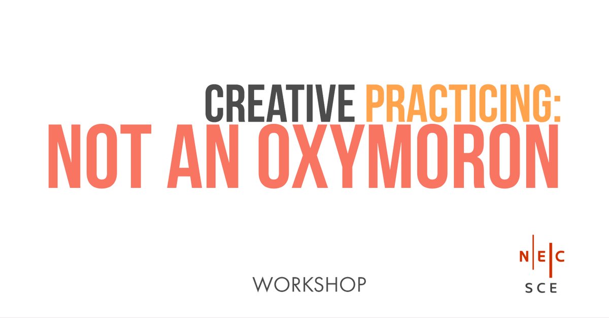 NECmusicSCE's tweet photo. WORKSHOP: Creative Practicing - NOT an Oxymoron! 
Directed by Elizabeth Anker
Open to ALL! 
Wednesday, January 31st 8:00-9:30pm
NEC Pierce Hall https://t.co/V3u2QlXRrd