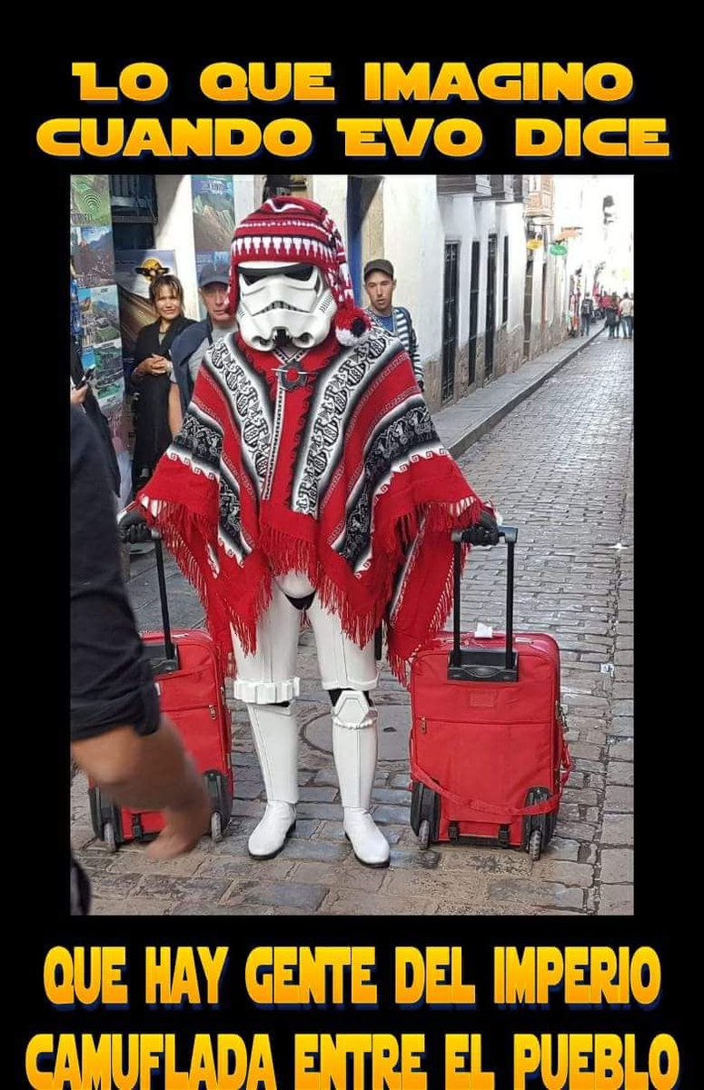 gtc1701's tweet photo. Al parecer en Bolivia ya soy un meme! #CholoTrooper https://t.co/dQAGbJabTq
