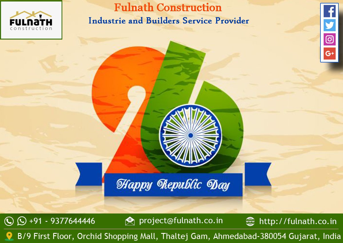 FulnathC's tweet photo. "अपनी जमीन अपना वतन, आवाज दो एक है हम"
#ProudIndian #RepublicDay #Republicday2018 #EpoxyFlooring #PUCoating #PolymerGrouting #PUGrouting #EpoxyGrouting #Waterproofing

B/9 First Floor, Orchid Shopping Mall,
B/h Govardhan Party Plot, Thaltej Gam, A'bad.

9377644446
Girish Bhadarka https://t.co/iN2Qsh7eVa