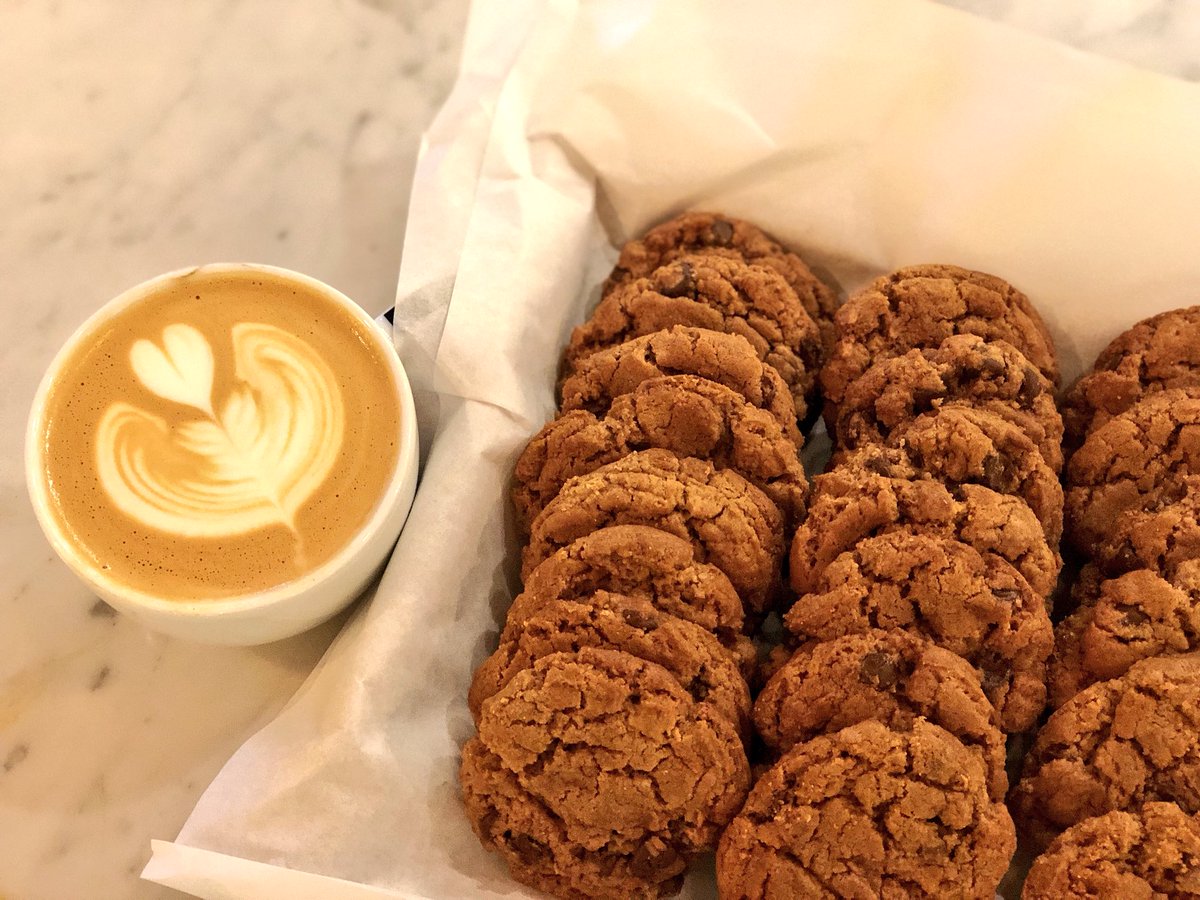 AintNoMatcha's tweet photo. It’s #cookieoclock! Buy a coffee get a #cookFREE Gluten Free Peanut Chocolate Chip today, while supplies last! https://t.co/YU7ao7zbUd