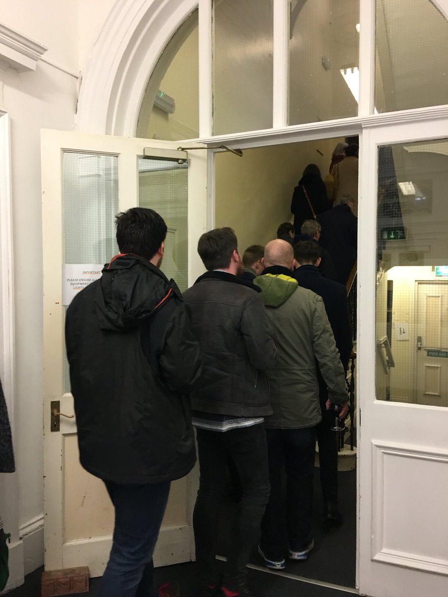 ulsterahs's tweet photo. Crowds gather at @old_museum Building for first UAH event of the year. Lecture: ‘Glamour & Gloom: 1930s Architecture in Belfast’ by Tanja Poppelreuter. FULL HOUSE! https://t.co/ue3bQaGkrK