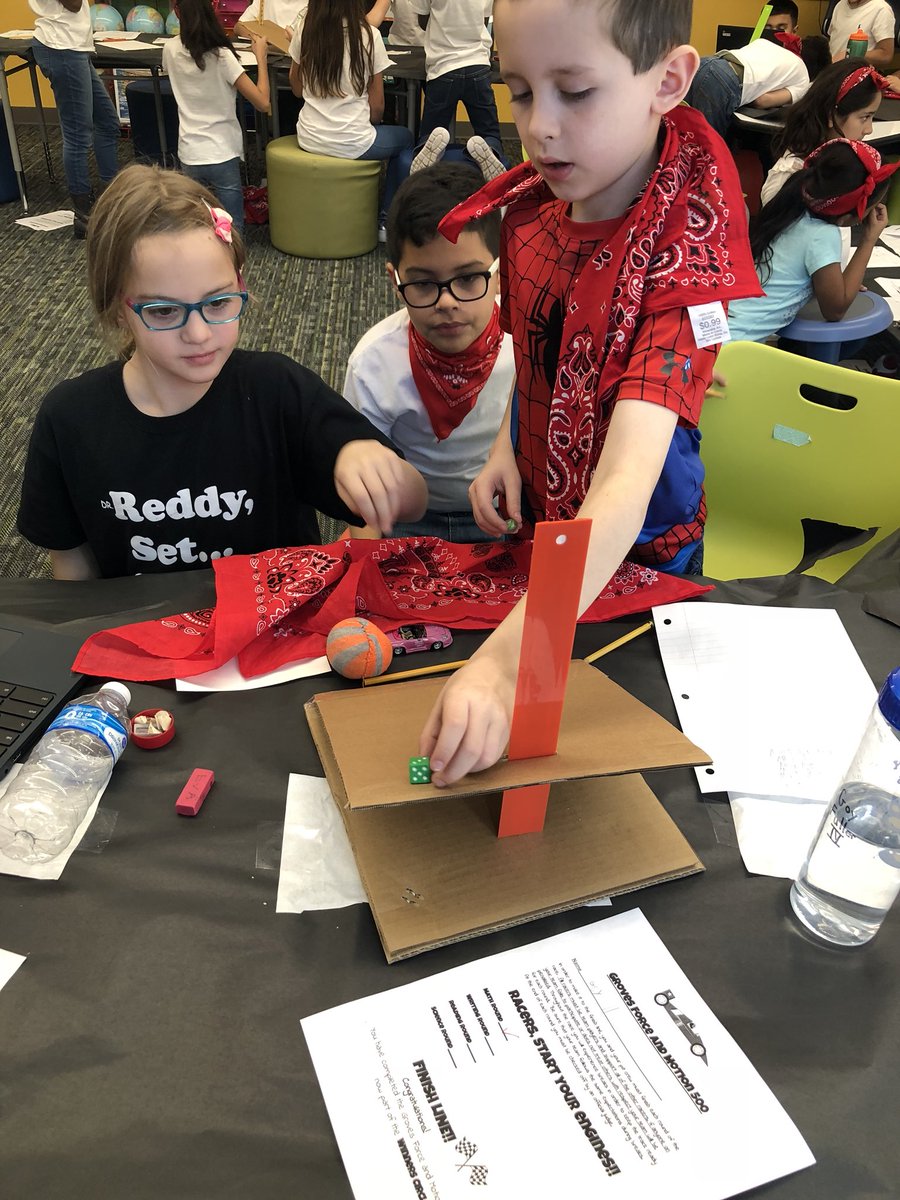 LEThomas_ECE's tweet photo. Ss completed a Force and Motion Experiment yesterday during our “Groves Force & Motion 500”! 🏎🏁 we love using @STEMscopes during our science experiment! @HumbleISD_GE #Thomastribe #thirdGE https://t.co/KXOV5tb77e