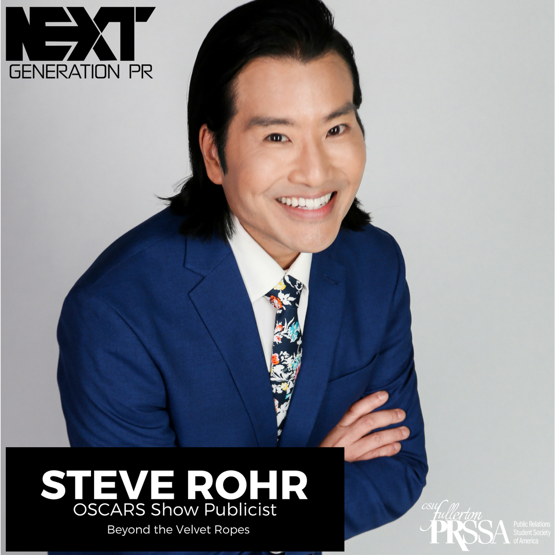 NextGenPRSSA's tweet photo. Walk the red carpet in the shoes of @RealSteveRohr, Show Publicist for the Oscars, at Next Gen PR Regional Conference! Learn what it takes to make it in the Hollywood entertainment industry as Steve hosts our Beyond the Velvet Ropes: Entertainment Communications session. https://t.co/2HMBJLt8B8