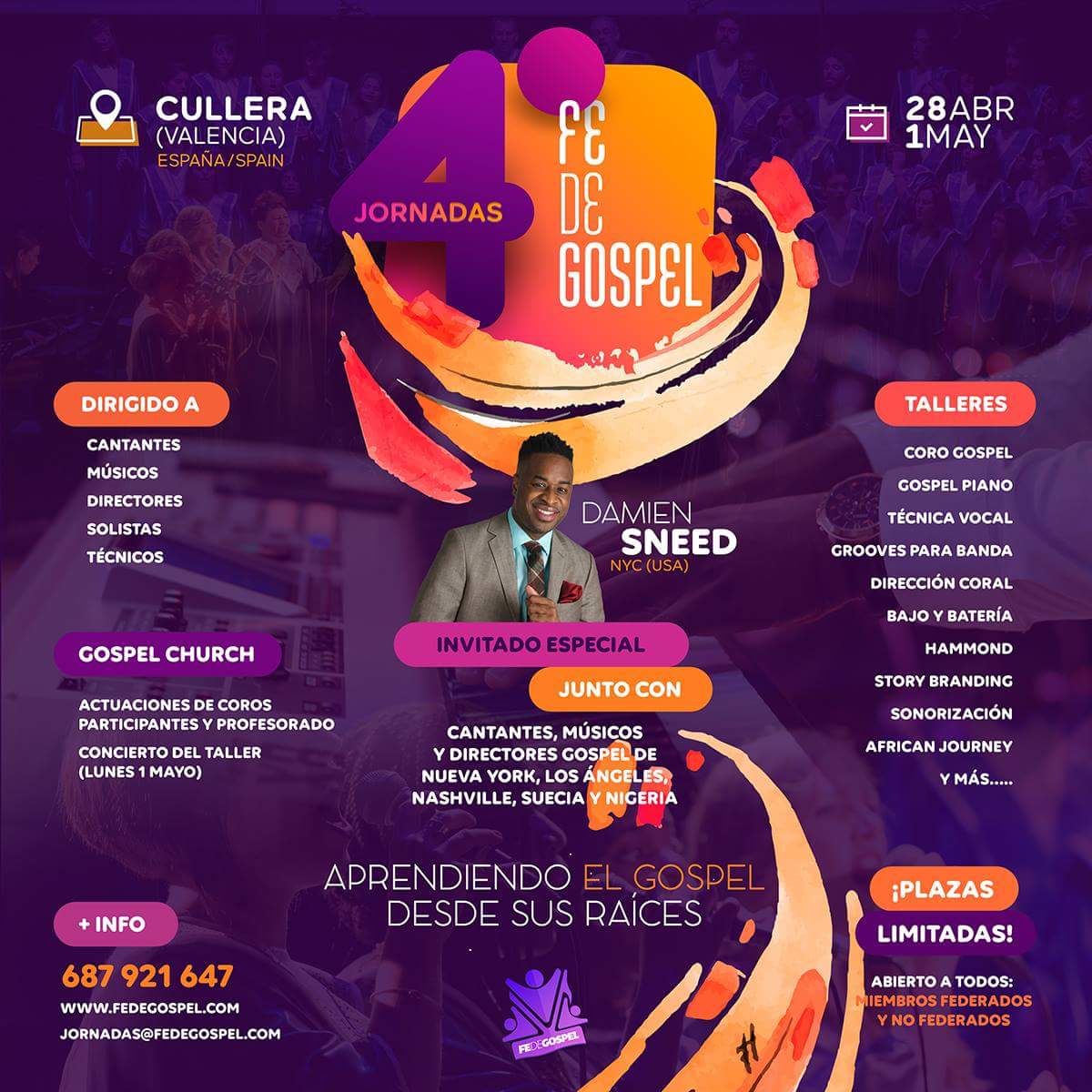 fedegospel's tweet photo. IV JORNADAS FEDEGOSPEL 

Ya puedes consultar toda la información relativa a nuestro próximo evento; artistas invitados, horarios, sesiones formativas, precios e inscripciones: https://t.co/U8MkeLhUns

¡Reserva ya tu plaza!

#4JornadasFedegospel #Fedegospel #MusicaGospel https://t.co/U1C0EVI6L8