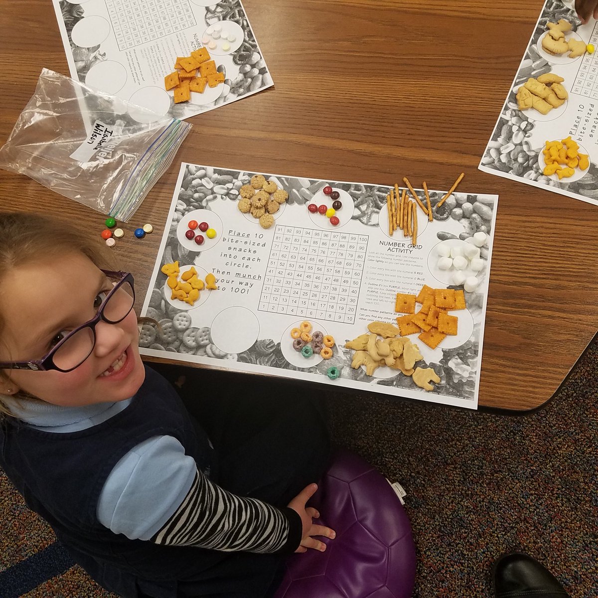 LP K Celebrates 100 Day of school with a special 100 Day snack