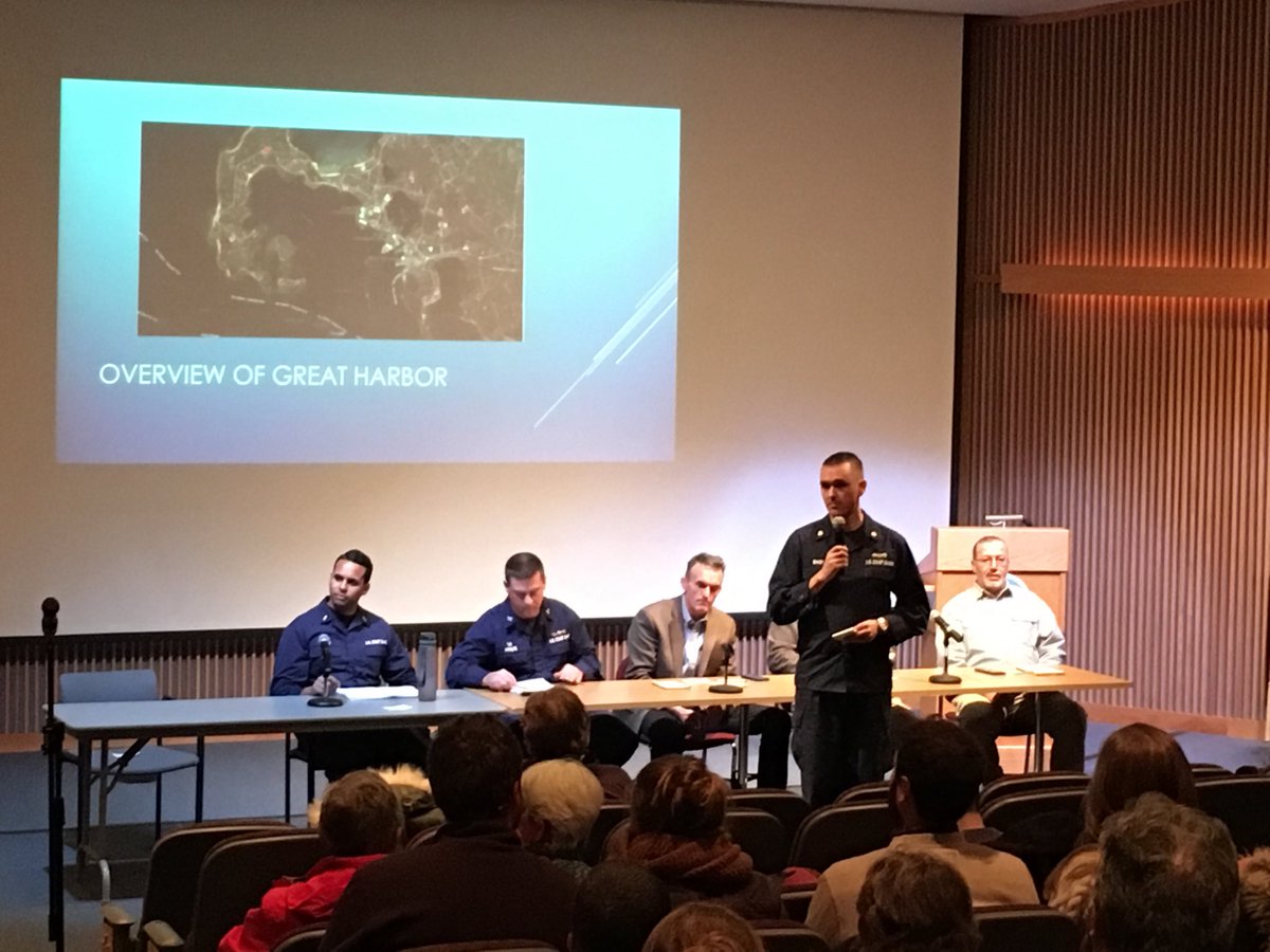 samurphy88's tweet photo. Coast Guard, MA DEP, town of Falmouth and @whoi scientist providing update on the oil spill in woods hole. https://t.co/P3x8ZXhBwP