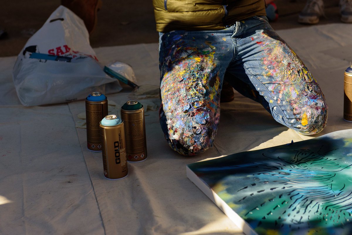 trinityatl's tweet image. Art is...FUN with renowned artist Charlie Hanavich @SpotlightOnArt @CharlieHanavich