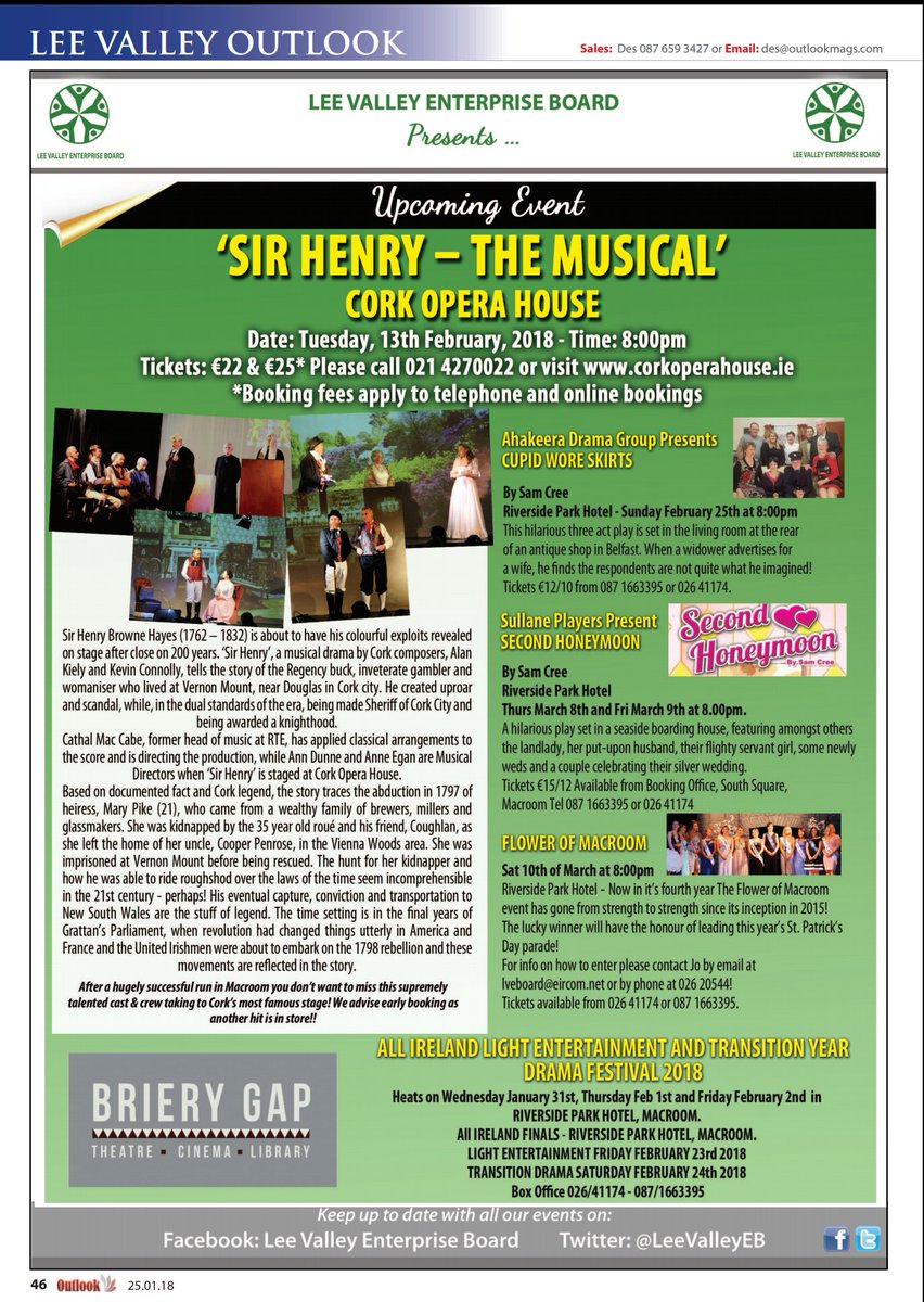 Don't forget to pick up your copy of the Lee Valley Outlook which is out now!😁

Info on our exciting Spring line-up is available on our page!👌